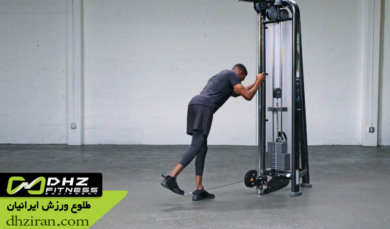 لگ پرس سیم کش (Cable Leg Press / Kickback):